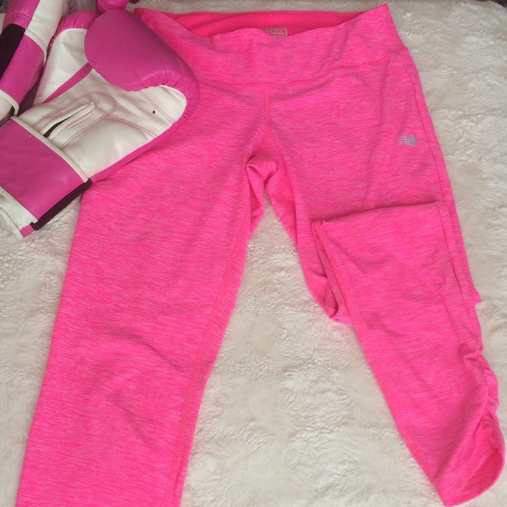 Pink New Balance work-out Capri leggings